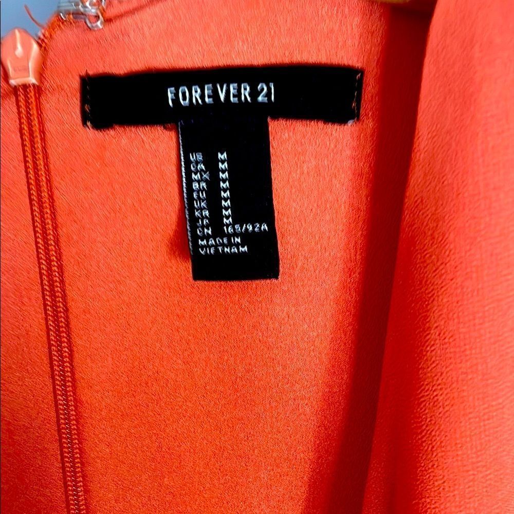 Forever 21 Orange Maxi Dress Size Medium - Picture 2 of 4